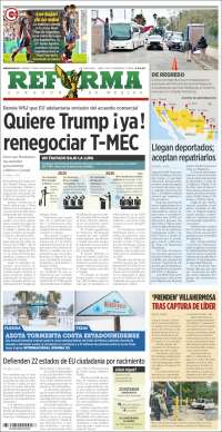 Portada de Reforma (México)