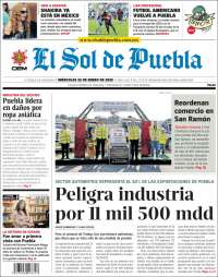 Portada de El Sol de Puebla (México)