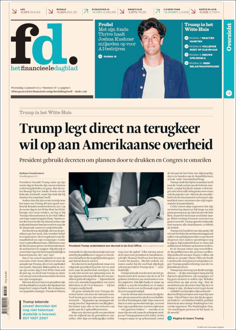 Portada de Het Financieele Dagblad (Pa&iacute;ses Bajos)