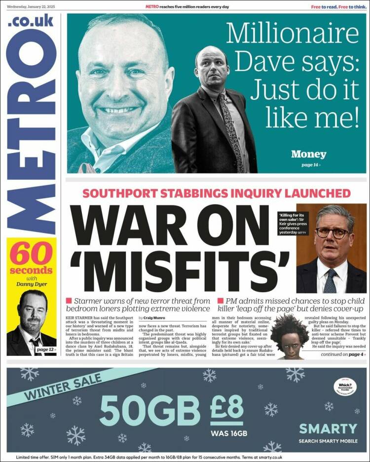 Portada de Metro (Reino Unido)