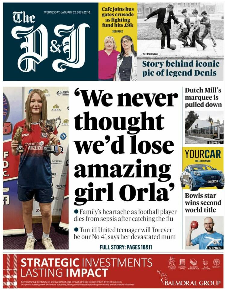 Portada de The Press and Journal (Reino Unido)