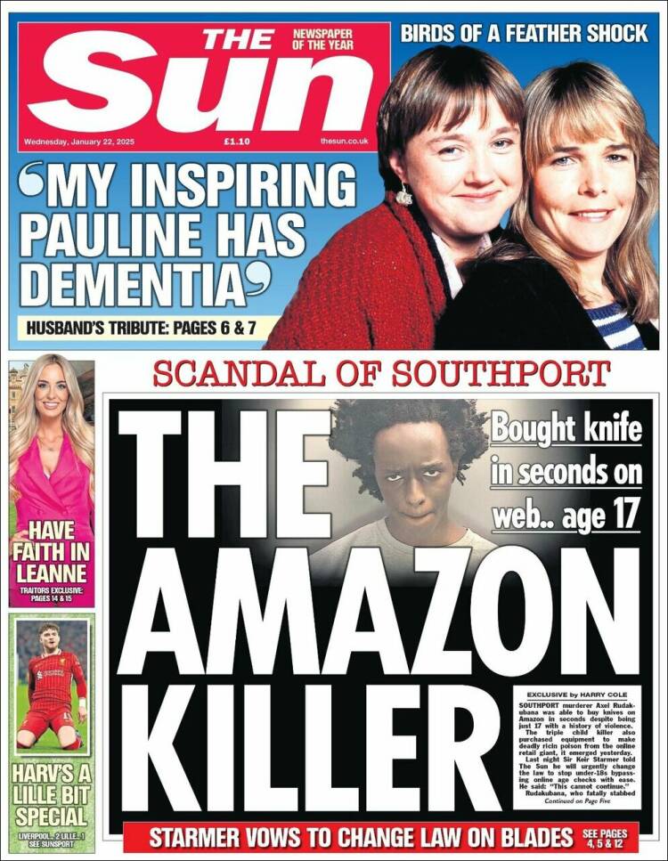 Portada de The Sun (Reino Unido)