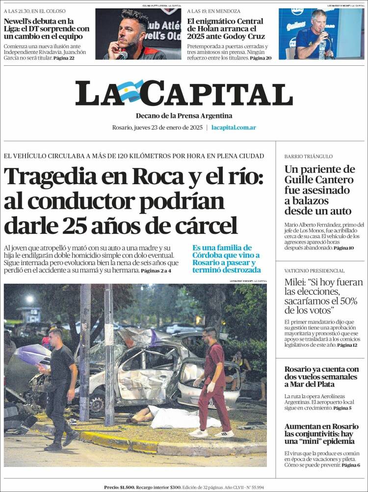 Portada de La Capital - Rosario (Argentina)