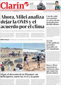 Portada de Clarín (Argentina)