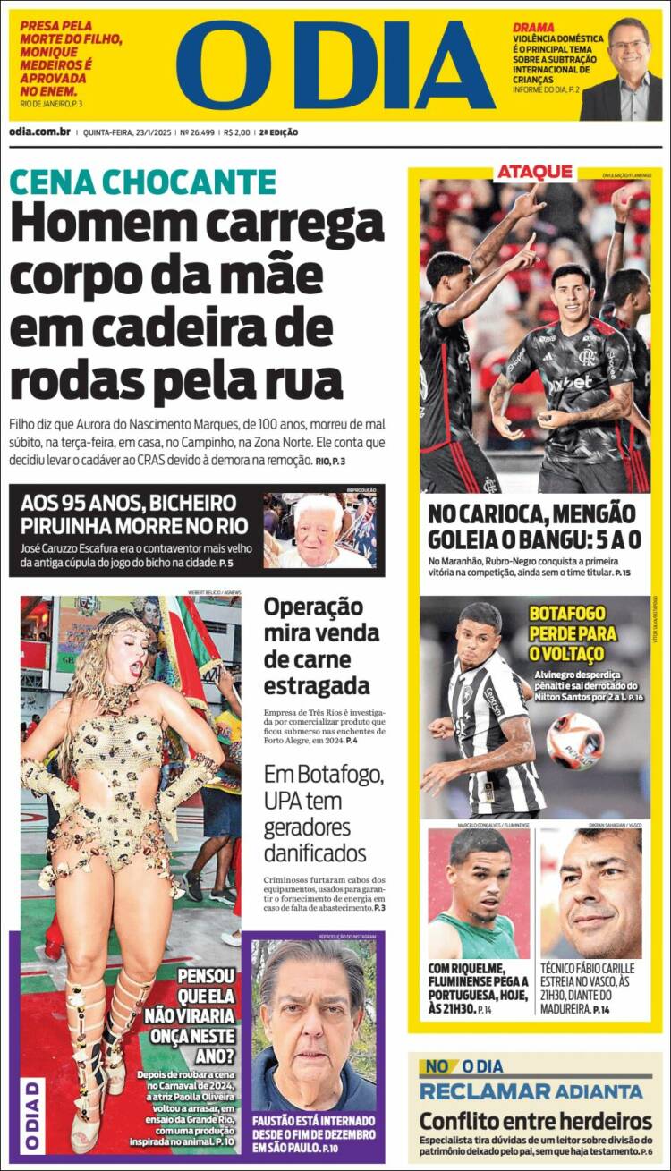 Portada de O Dia (Brasil)