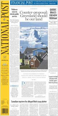 Portada de The National Post (Canadá)