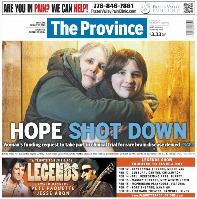 Portada de The Province (Canadá)