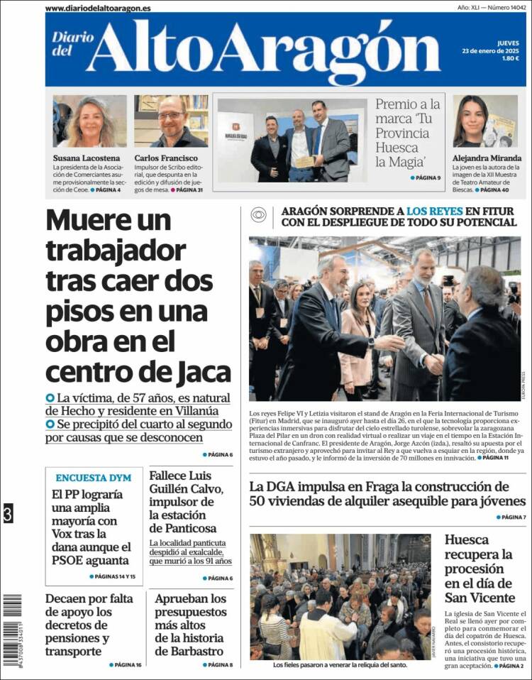 Portada de Diario del AltoAragón (España)