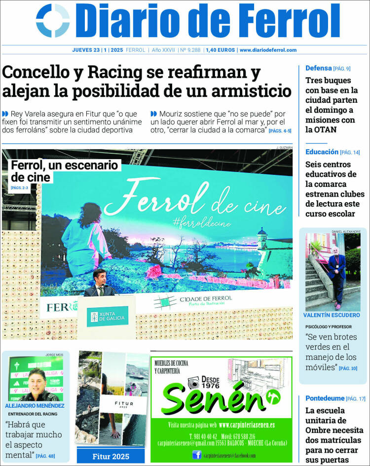 Portada de Diario de Ferrol (España)