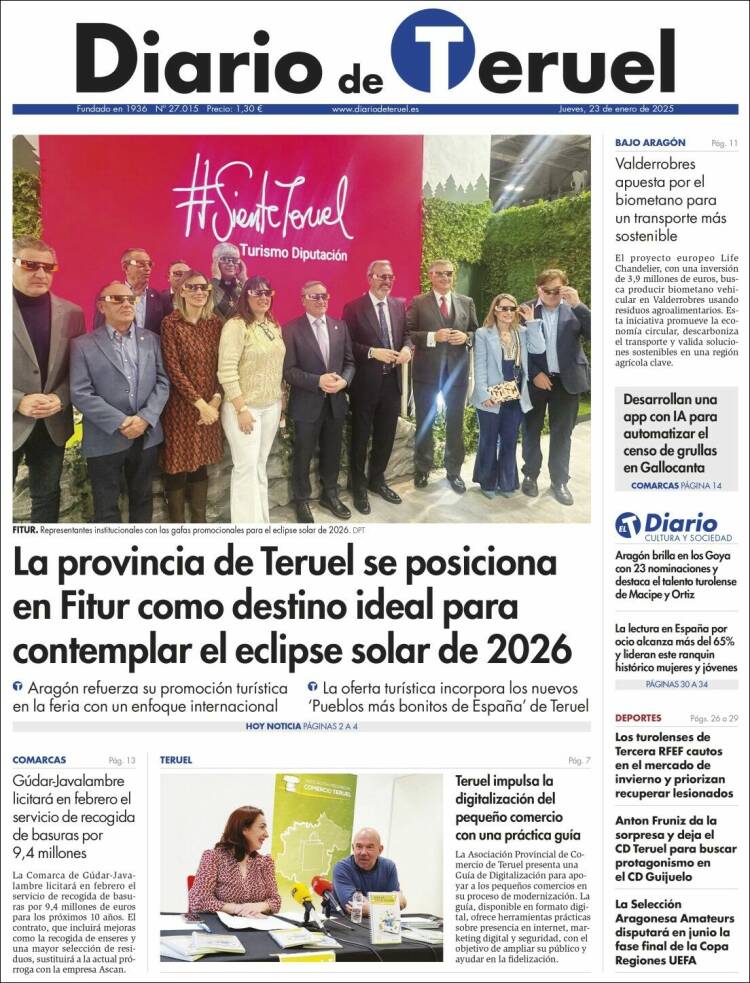 Portada de Diario de Teruel (España)