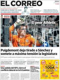 Portada de El Correo (España)