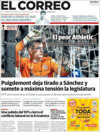 Portada de El Correo - Guipuzcoa (España)