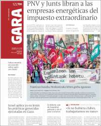 Portada de Gara (España)