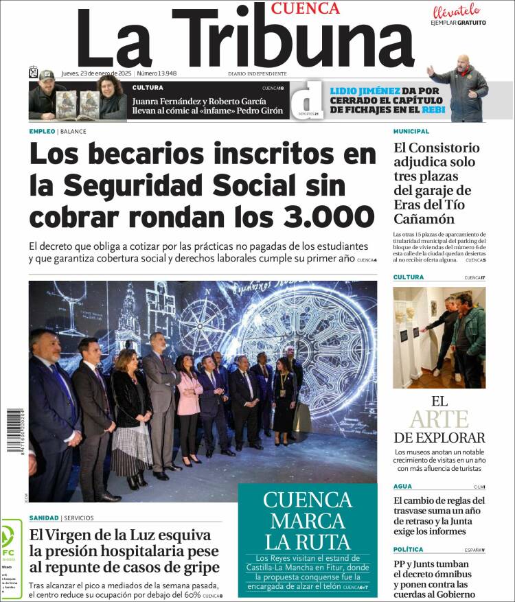 Portada de La Tribuna de Cuenca (España)