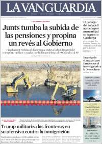 Portada de La Vanguardia (España)