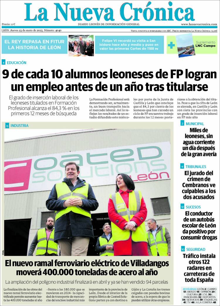 Portada de La Nueva Crónica (España)