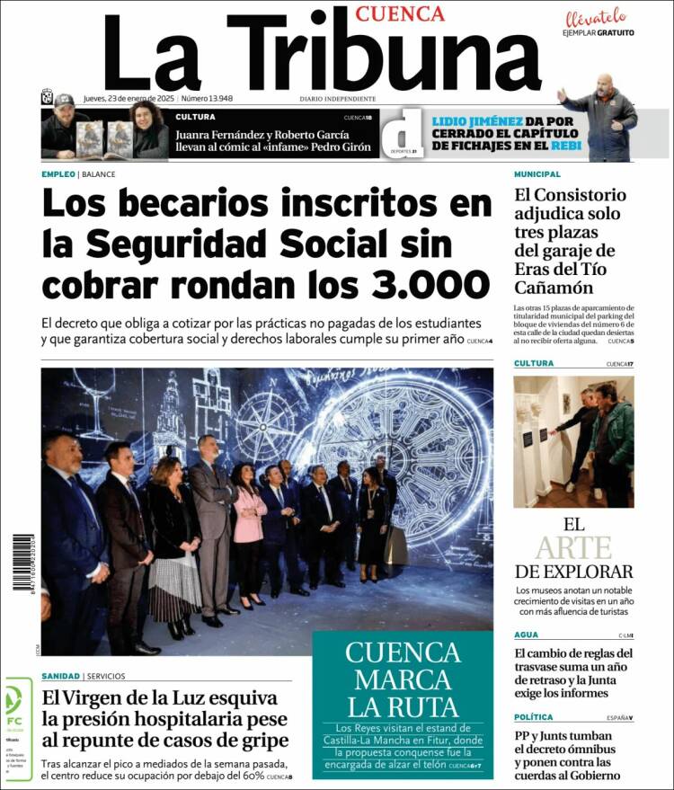 Portada de La Tribuna de Cuenca (España)