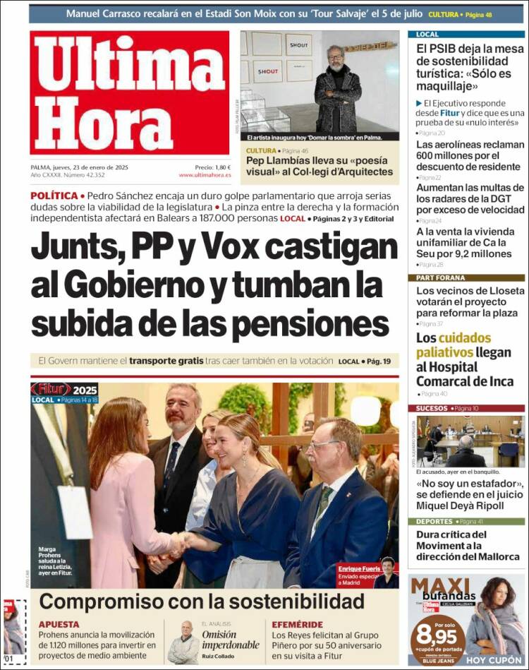 Portada de Última Hora (España)