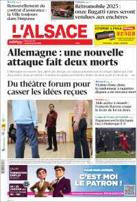 Portada de Journal L'Alsace (Francia)