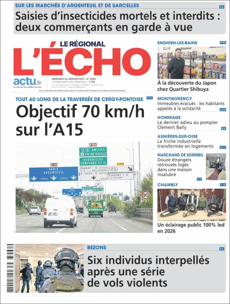 Portada de L'Echo de la Haute-Vienne (Francia)