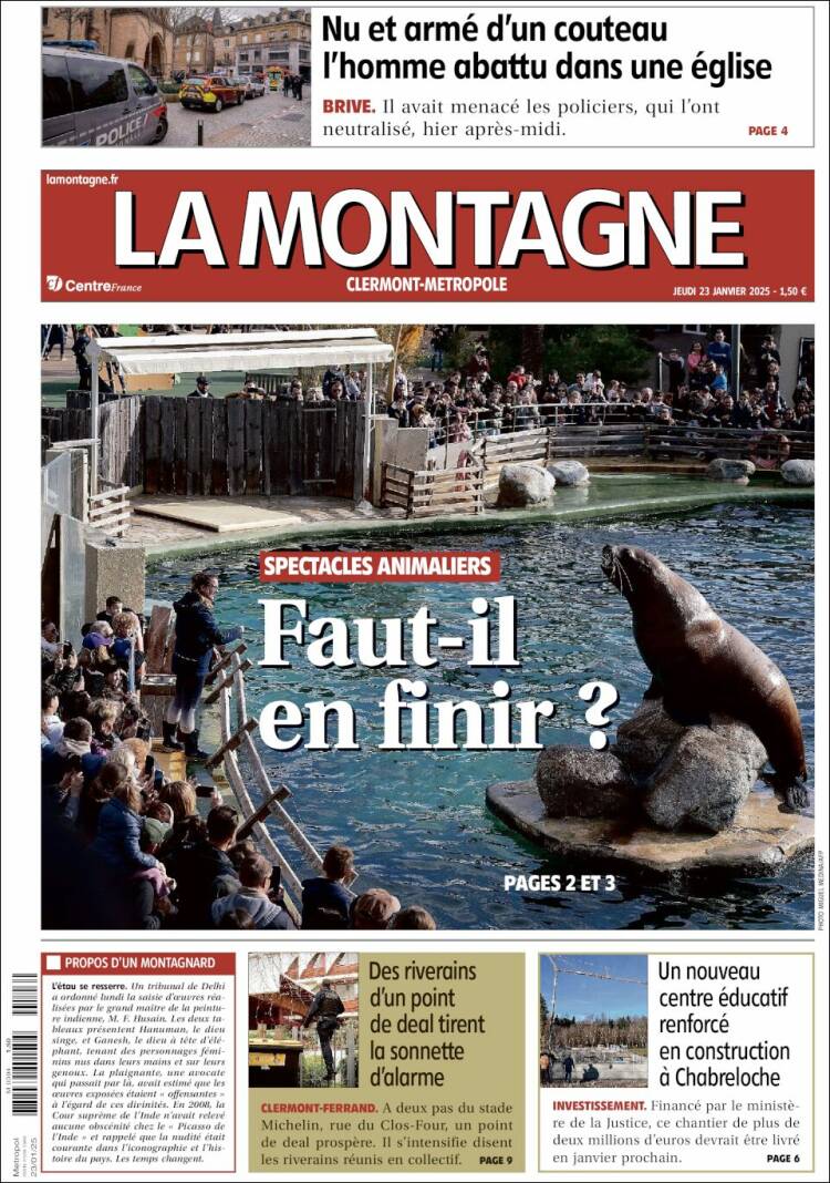 Portada de La Montagne (Francia)