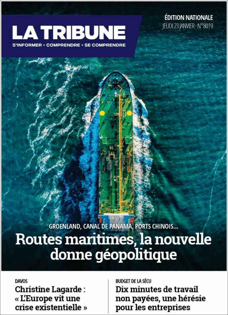 Portada de La Tribune (Francia)