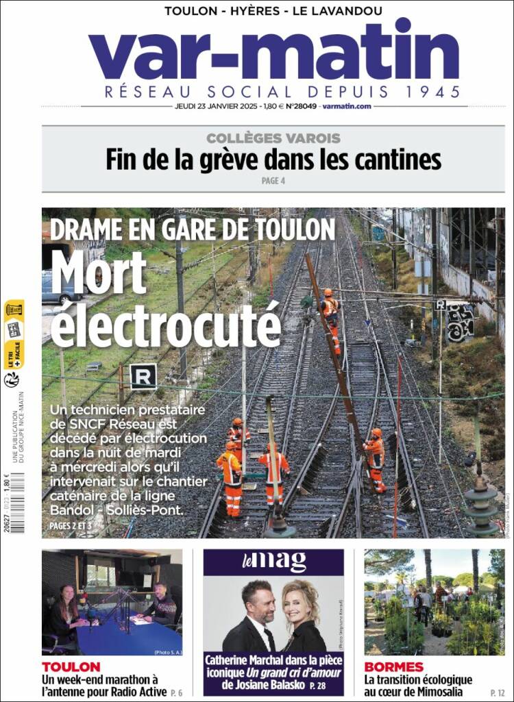 Portada de Var-Matin (Francia)