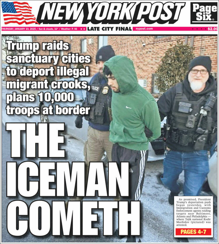 Portada de New York Post (USA)