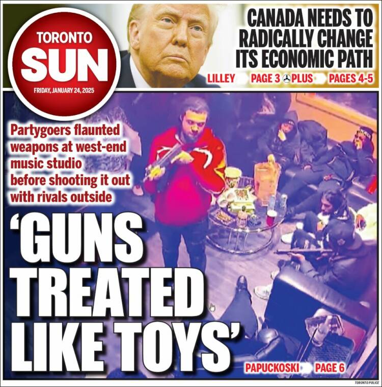 Portada de The Toronto Sun (Canadá)