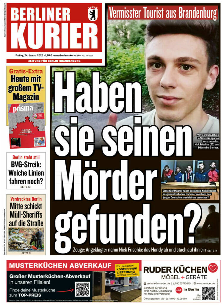 Portada de Berliner Kurier - Startseite BK (Alemania)