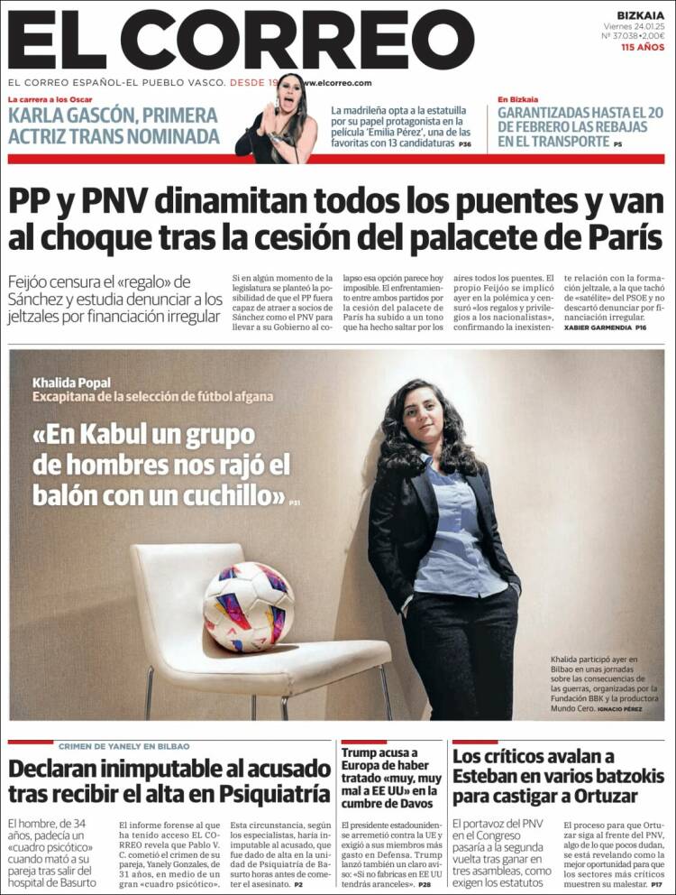 Portada de El Correo (España)