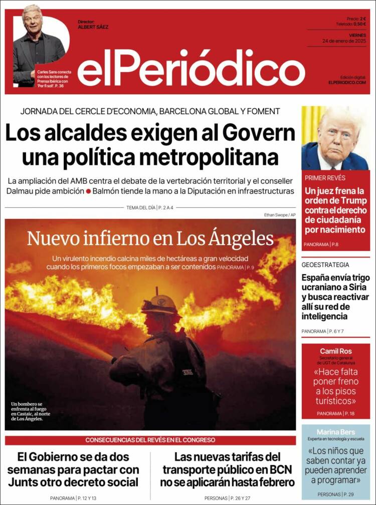 Portada de El Periódico (España)