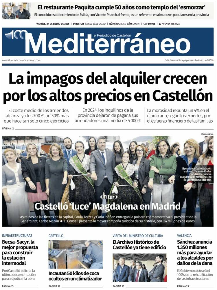 Portada de El Periódico Mediterraneo (España)