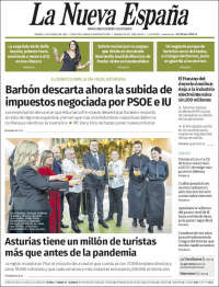 Portada de La Nueva España (España)