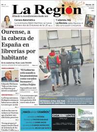 Portada de La Región de Ourense (España)