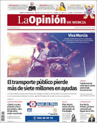 Portada de La Opinión de Murcia (España)