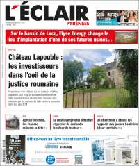 Portada de L'Eclair des Pyrénées (Francia)