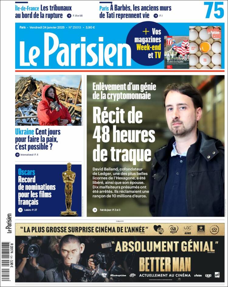 Portada de Le Parisien (Francia)