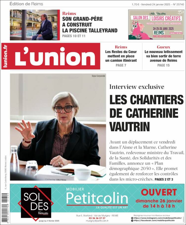 Portada de L'Union (Francia)