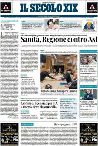 Portada de Il Secolo XIX (Italia)