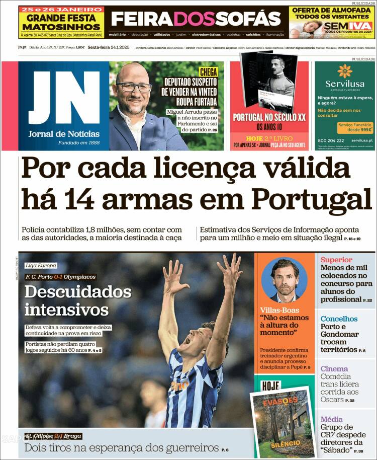 Portada de Jornal de Notícias (Portugal)