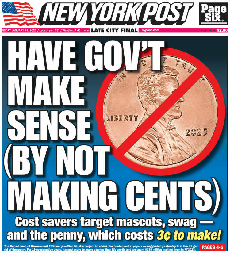 Portada de New York Post (USA)