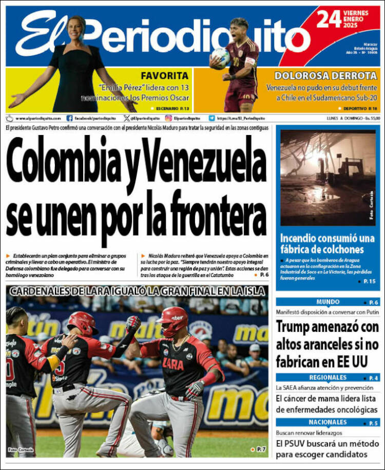 Portada de Periodiquito de Aragua (Venezuela)