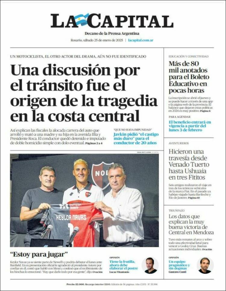 Portada de La Capital - Rosario (Argentina)