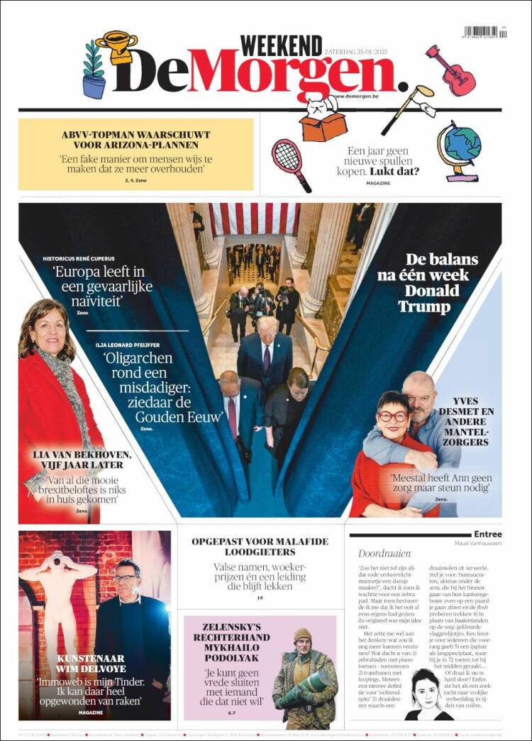 Portada de De Morgen (B&eacute;lgica)