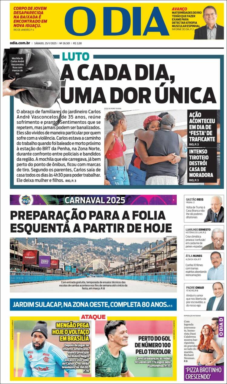 Portada de O Dia (Brasil)