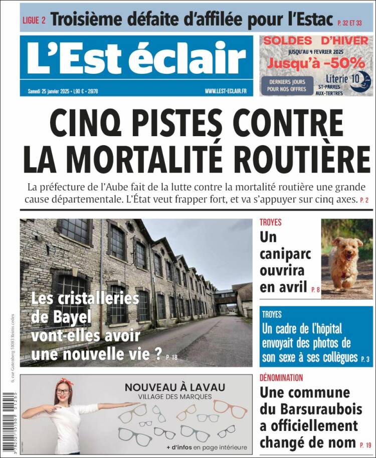 Portada de L'Est Eclair (Francia)