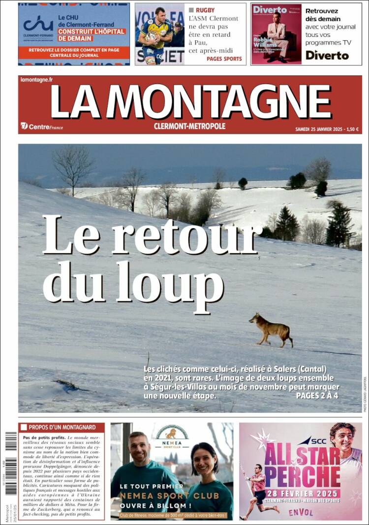 Portada de La Montagne (Francia)