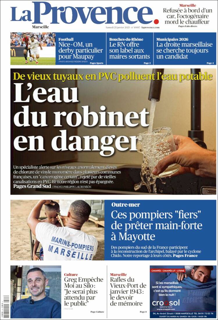 Portada de La Provence (Francia)