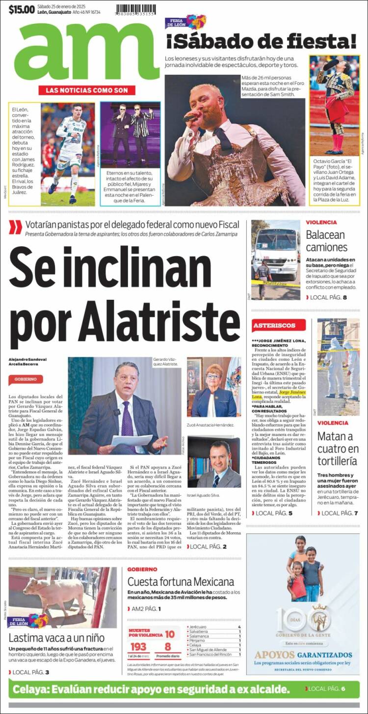 Portada de Al Día A.M. (México)